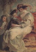Peter Paul Rubens Helena Fourment with Two of ber Cbildren (mk01) oil painting on canvas